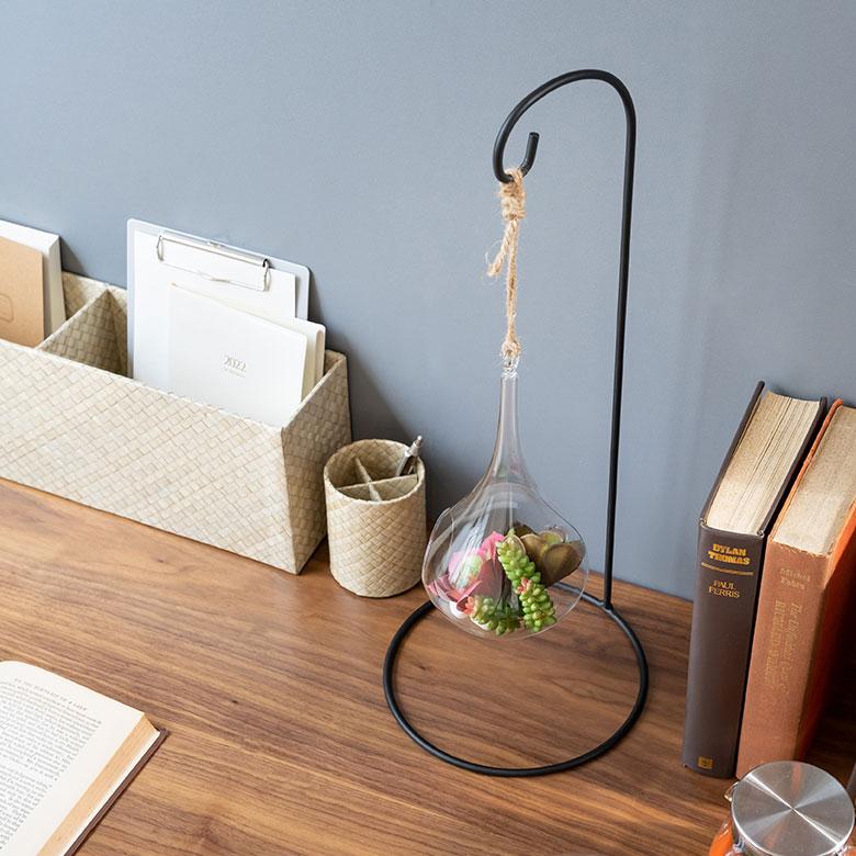 ランタン スタンド ハンガー LED プランター 間接照明 台 吊り下げ ハンギング ブラック ライト ランプ アンティーク レトロ おしゃれ 北欧 リゾート 64430 | ELEMENTS（インテリア） | 08