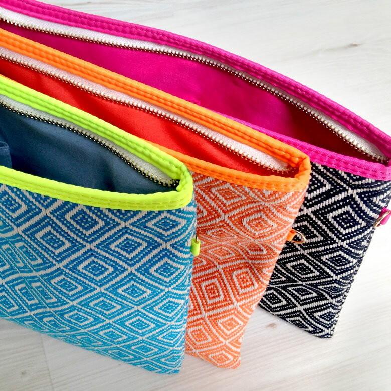 ポーチ 小物入れ コスメ レディース メンズ ジャガードクラッチポーチ クラッチバッグ キャンバス エスニック かわいい 旅行用 アウトドア カジュアル 6461 | ブランド登録なし | 05