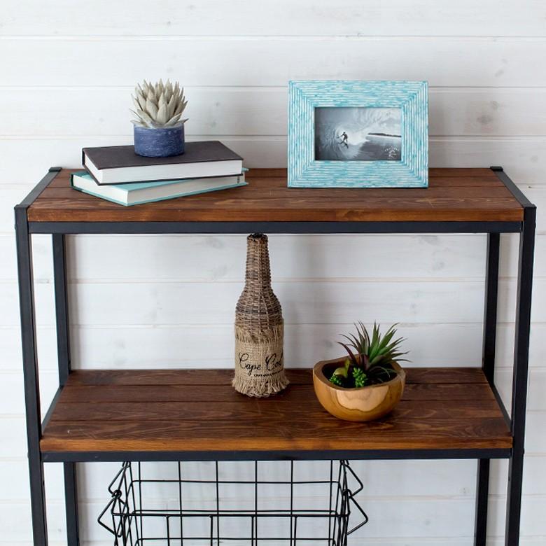 フォトフレーム 写真立て 壁掛け 縦置き 横置き アンティーク加工 ビーチ ブルー 西海岸 マリン 水色 男前 64830 | ブランド登録なし | 08