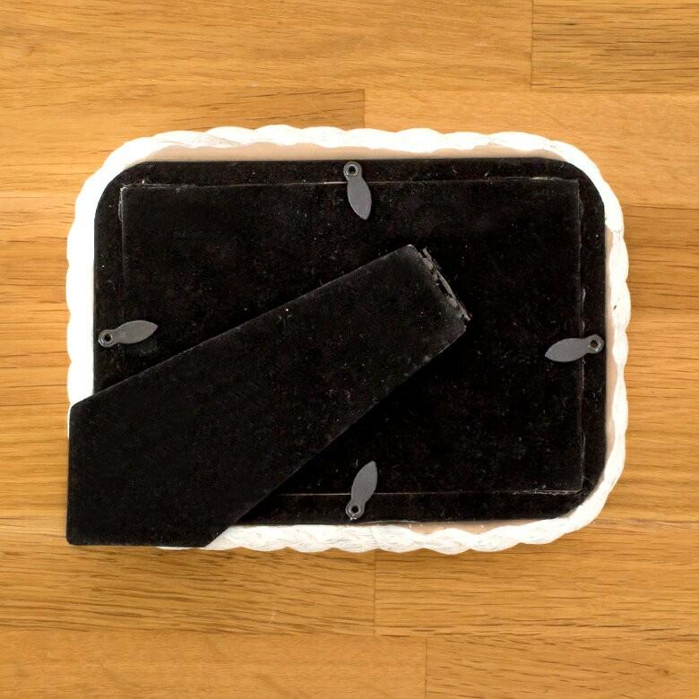 写真立て フォトフレーム ロープ模様 壁掛け 縦置き 横置き スクエア型 アンティーク加工 白 西海岸 男前 64850 | ブランド登録なし | 05