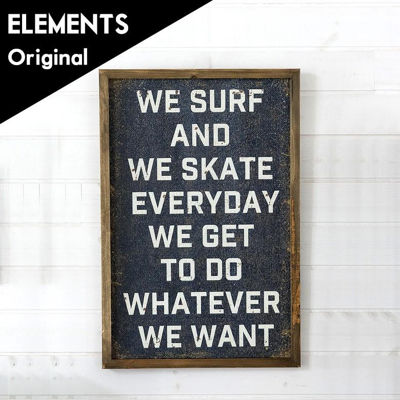 アートパネル 絵画 壁掛け インテリア アートフレーム サインボード ダメージ ウォールパネル おしゃれ インテリア WE SURF デコレーション 65021 | ブランド登録なし