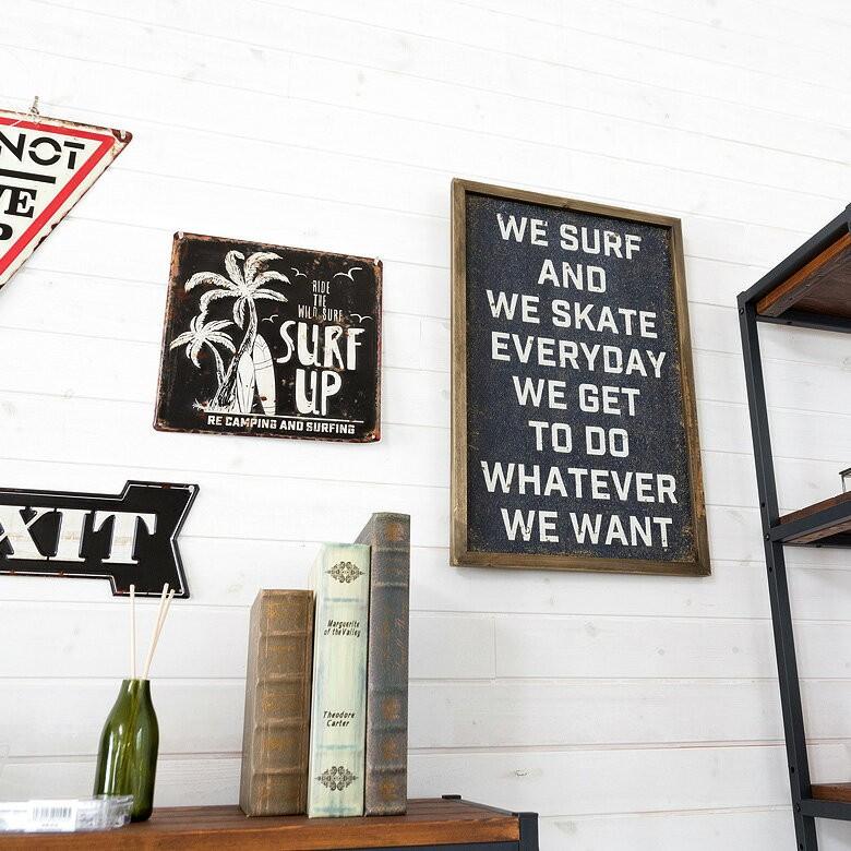 アートパネル 絵画 壁掛け インテリア アートフレーム サインボード ダメージ ウォールパネル おしゃれ インテリア WE SURF デコレーション 65021 | ブランド登録なし | 02