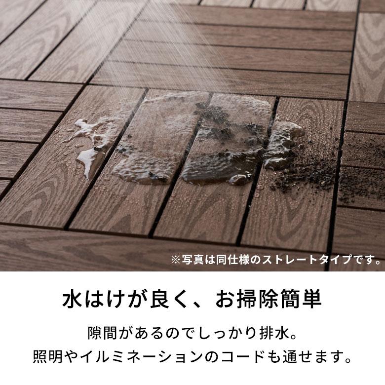 ウッド タイル パネル デッキ 人工木 diy デザインタイプ 軽量 木目柄 20枚セット ジョイント 庭 ベランダ テラス バルコニー ガーデン 651 | ブランド登録なし | 16