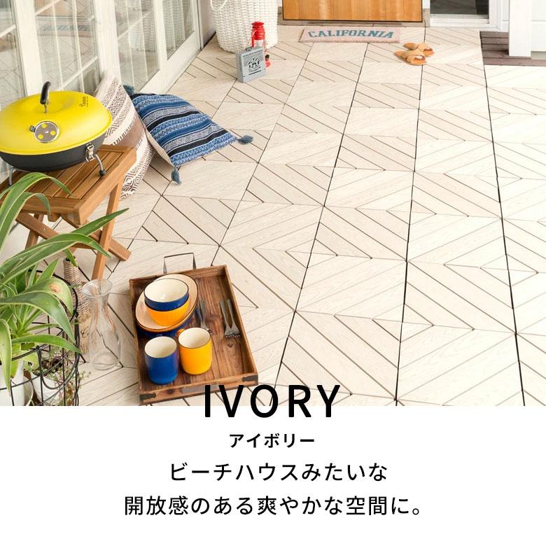 ウッド タイル パネル デッキ 人工木 diy デザインタイプ 軽量 木目柄 20枚セット ジョイント 庭 ベランダ テラス バルコニー ガーデン 651 | ブランド登録なし | 08