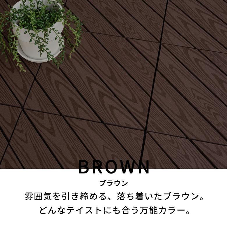 ウッド タイル パネル デッキ 人工木 diy デザインタイプ 軽量 木目柄 20枚セット ジョイント 庭 ベランダ テラス バルコニー ガーデン 651 | ブランド登録なし | 10