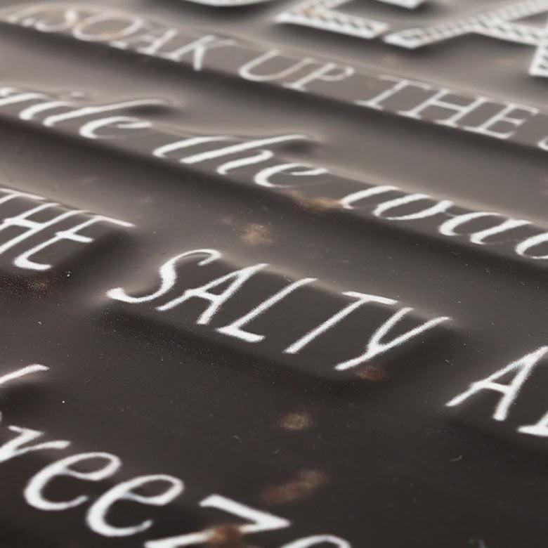 サインボード サインプレート 看板 ヴィンテージ風 BEACH RULES TINプレート 壁掛け 西海岸 ブルックリン 男前 ウィールデコレーション 65200 | ELEMENTS（インテリア） | 04