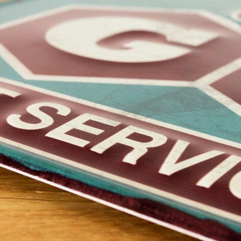 サインボード サインプレート 看板 ヴィンテージ風 GAS TIN TINプレート 壁掛け 西海岸 ブルックリン 男前 ウィールデコレーション 65220 | ELEMENTS（インテリア） | 04