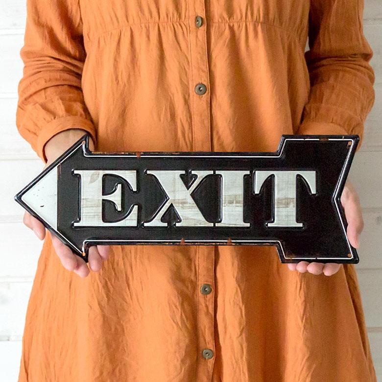 サインボード サインプレート 看板 ヴィンテージ風 EXIT TINプレート 壁掛け 西海岸 ブルックリン 男前 ウィールデコレーション 65240 | ELEMENTS（インテリア） | 02