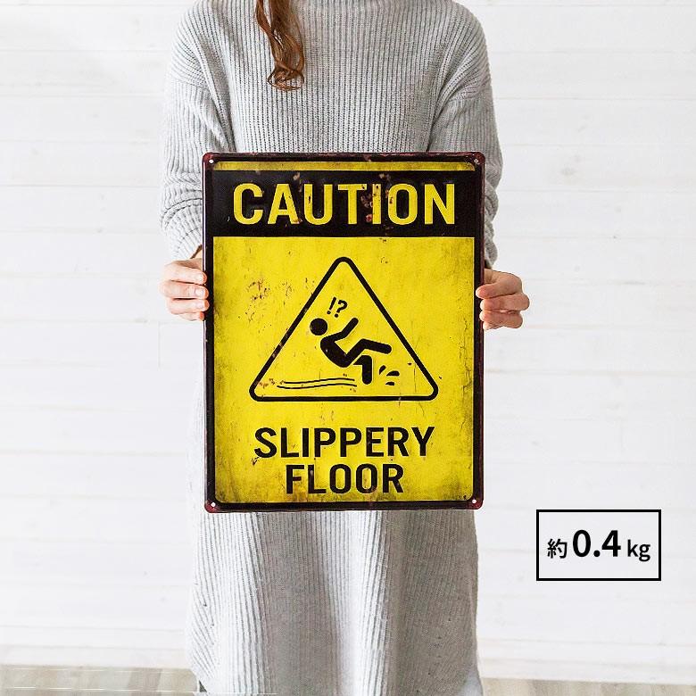 サインボード サインプレート 壁掛け 看板 ヴィンテージ風 ウォールアート ブリキ TINプレート 西海岸 ブルックリン 男前 CAUTION 65266 | ブランド登録なし | 03