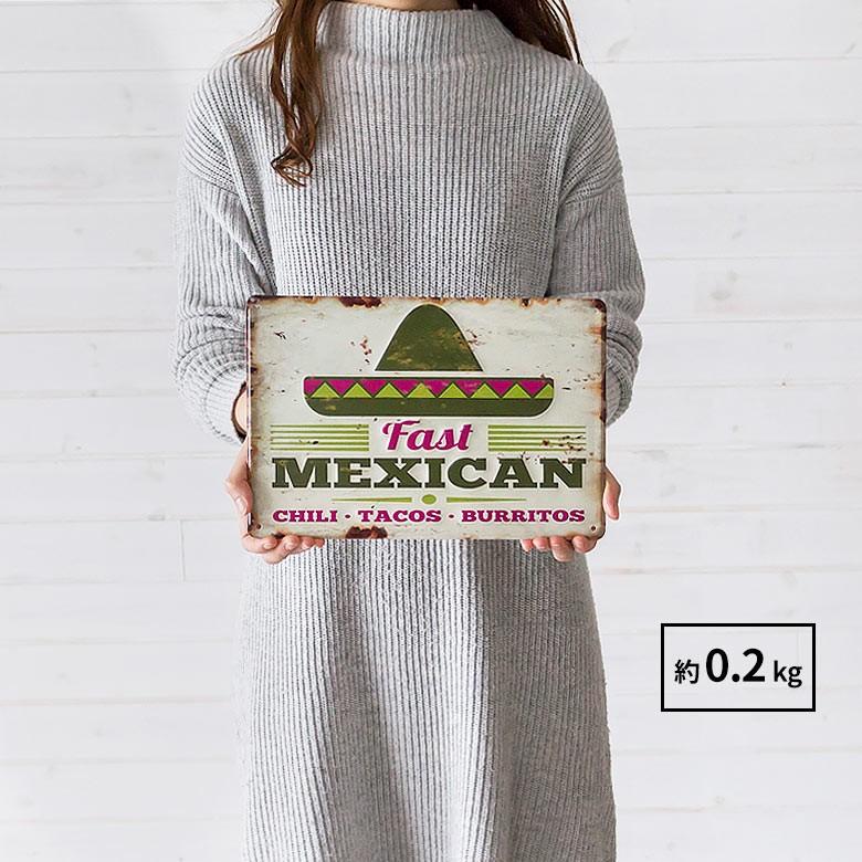 サインボード サインプレート 壁掛け 看板 ヴィンテージ風 ウォールアート ブリキ TINプレート 西海岸 ブルックリン 男前 Mexican 65281 | ELEMENTS（インテリア） | 03