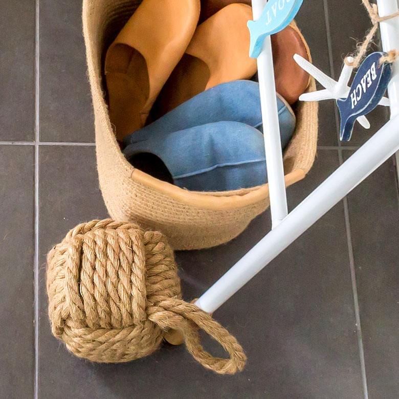 ドアストッパー おしゃれ ジュートロープ オブジェ 麻 重石 ドア止め 扉止め 戸当たり インテリア ドア固定 玄関 ビーチハウス 西海岸 男前 65311 | ELEMENTS（インテリア） | 01