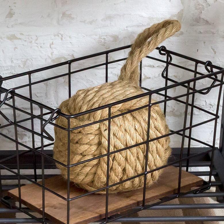 ドアストッパー おしゃれ ジュートロープ オブジェ 麻 重石 ドア止め 扉止め 戸当たり インテリア ドア固定 玄関 ビーチハウス 西海岸 男前 65311 | ELEMENTS（インテリア） | 04