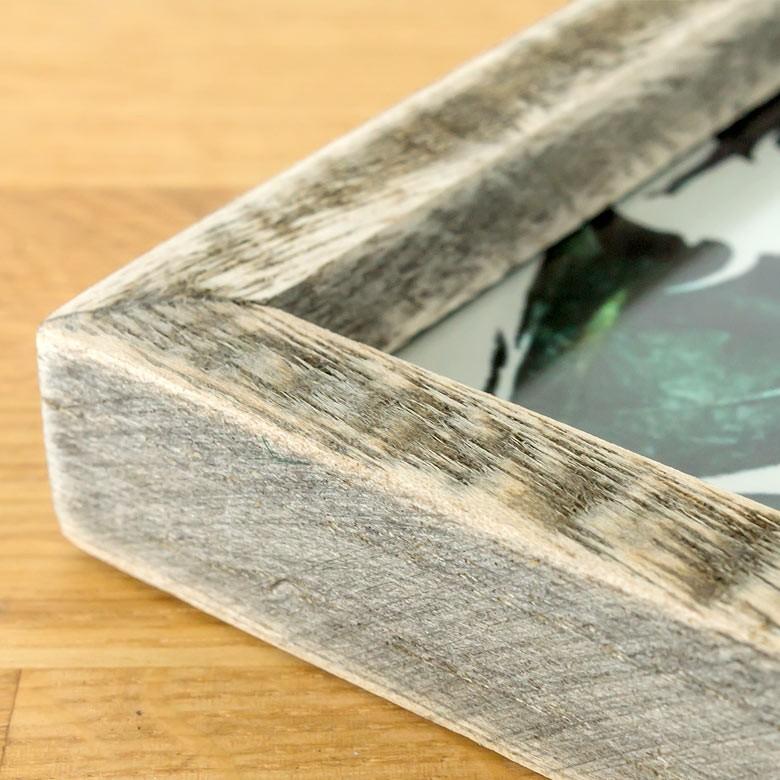 写真立て フォトフレーム ボタニカル柄 壁掛け リーフ モチーフ 写真 2枚 木枠 木製 ガラス 西海岸 男前 65330 | ブランド登録なし | 04