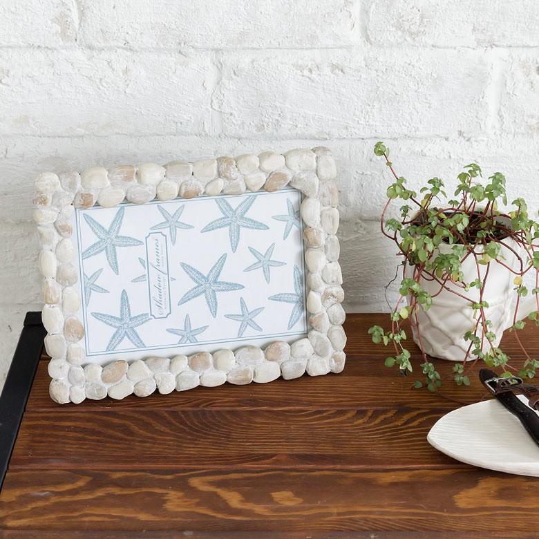 フォトフレーム 写真立て 壁掛け 卓上 おしゃれ かわいい はがき はがきサイズ 石 ナチュラル ブライダル ベビー 65880 | ELEMENTS（インテリア） | 03