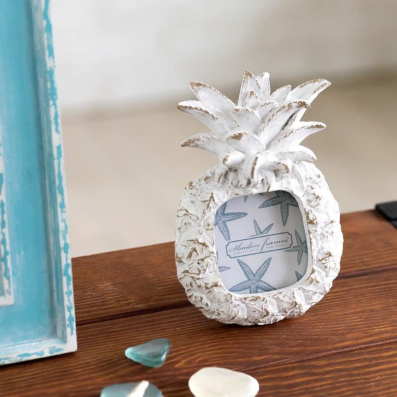 フォトフレーム 写真立て 壁掛け 卓上 おしゃれ かわいい ミニ ミニサイズ パイナップル ナチュラル ブライダル ベビー 65911 | ブランド登録なし | 02