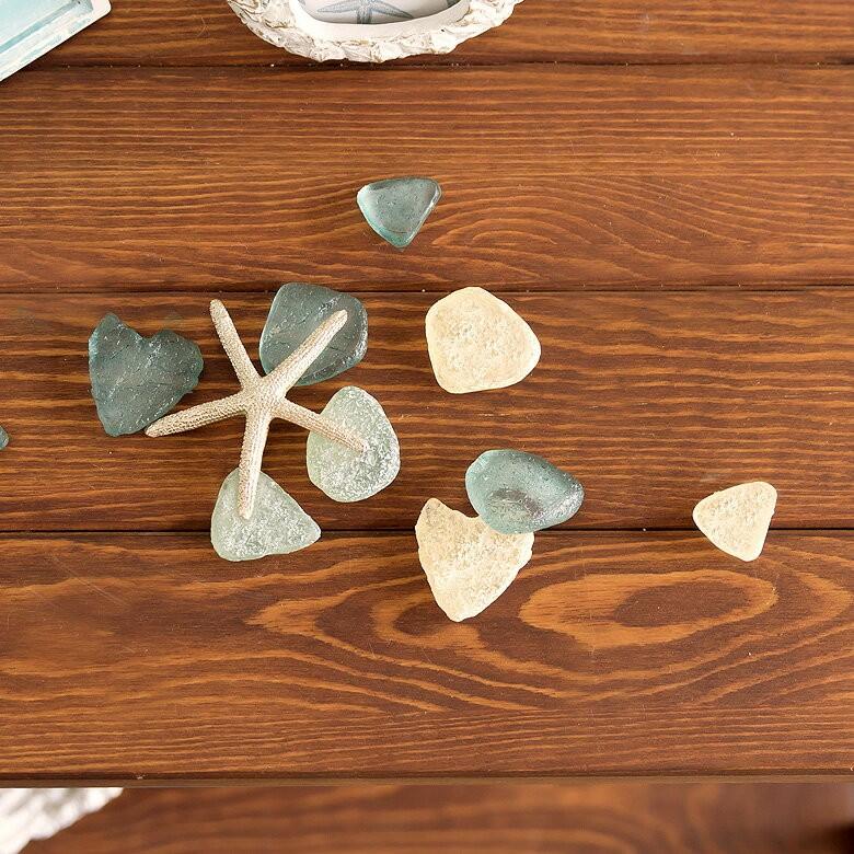 レジンでできたシーグラスのオブジェ 18個入り 置物 フェイクガラス ハンドメイド 手作り 工作 西海岸 ビーチ マリン シー 海 夏 サマー インテリア 雑貨 65930 | ブランド登録なし | 02