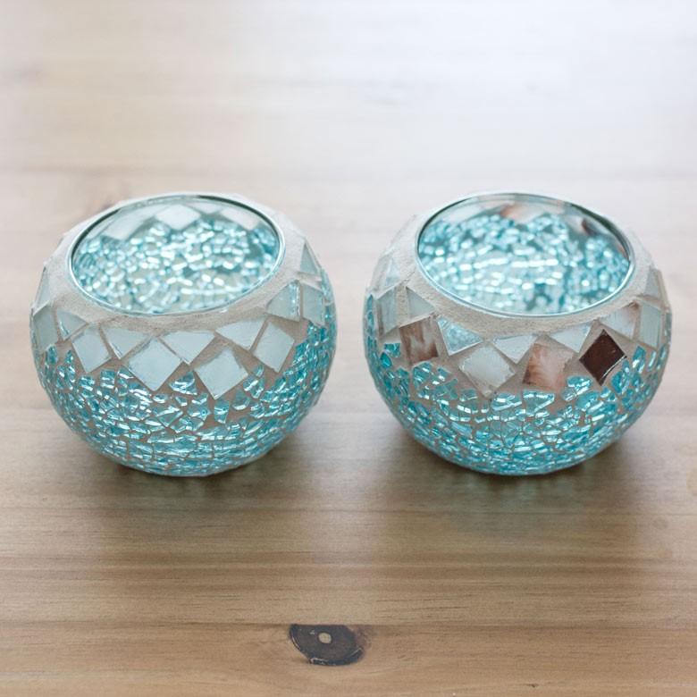 キャンドルホルダー ろうそくたて キャンドルスタンド モザイクガラス