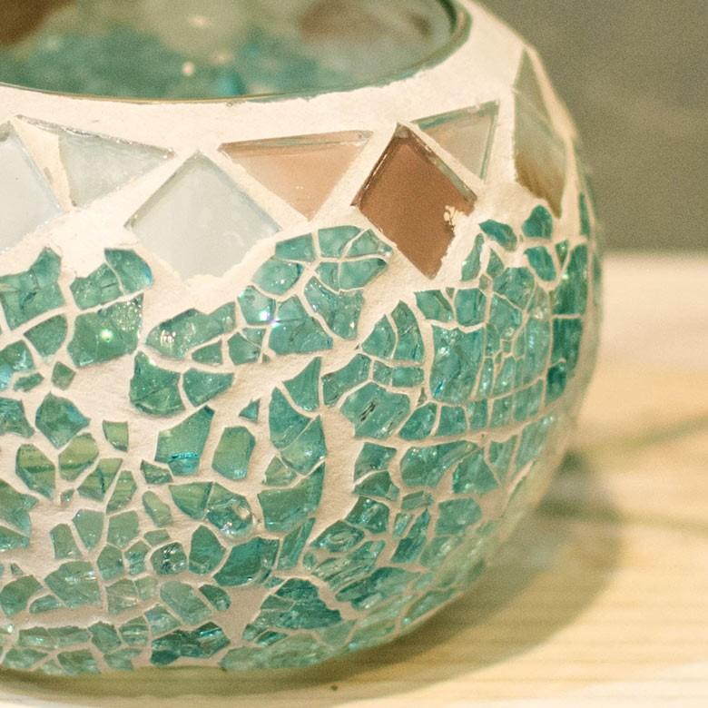 キャンドルホルダー ろうそくたて キャンドルスタンド モザイクガラス アジアン おしゃれ バリ雑貨 ランタン ステンドグラス風 モロッコ 66020 | ブランド登録なし | 05