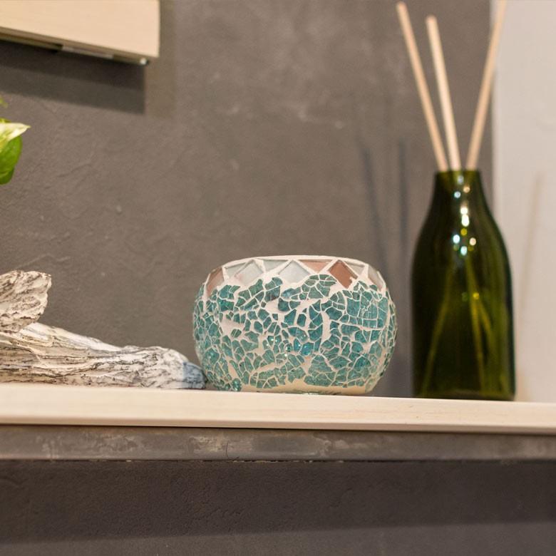 キャンドルホルダー ろうそくたて キャンドルスタンド モザイクガラス アジアン おしゃれ バリ雑貨 ランタン ステンドグラス風 モロッコ 66020 | ブランド登録なし | 08