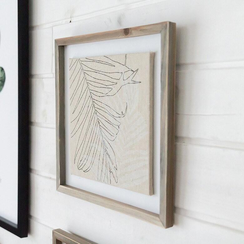 アートパネル リーフパネル ウォールパネル おしゃれ インテリア ナチュラル 西海岸 ハワイ ボタニカル ヤシ パーム ソテツ リネン 麻 デコレーション 66050 | ELEMENTS（インテリア） | 01