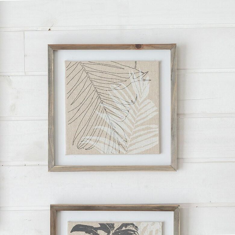 アートパネル リーフパネル ウォールパネル おしゃれ インテリア ナチュラル 西海岸 ハワイ ボタニカル ヤシ パーム ソテツ リネン 麻 デコレーション 66050 | ELEMENTS（インテリア） | 02