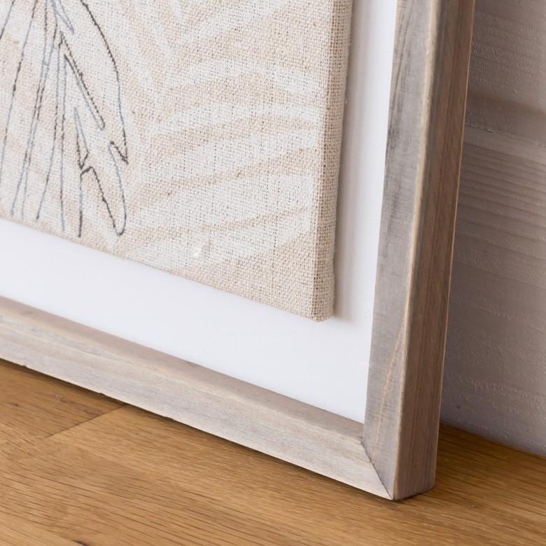 アートパネル リーフパネル ウォールパネル おしゃれ インテリア ナチュラル 西海岸 ハワイ ボタニカル ヤシ パーム ソテツ リネン 麻 デコレーション 66050 | ELEMENTS（インテリア） | 08