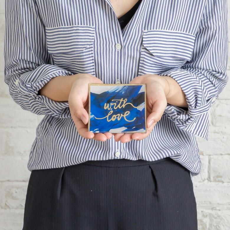 トレイ トレー ボーダー柄 ガラス アクセサリープレート おしゃれ 小物入れ 小物ケース 皿 ブルー 収納 雑貨 マリン 青 ブルー プレート ジュエリー 66121 | ブランド登録なし | 04