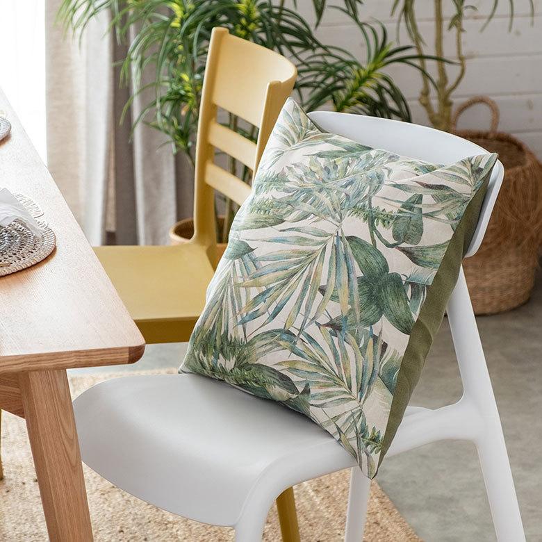 メール便対応 クッション カバー リーフ 柄 洗濯可 洗える ボタニカル おしゃれ  春 夏 秋 冬 トロピカル 西海岸 コースタル ハワイアン リゾート 66200 | ブランド登録なし | 14