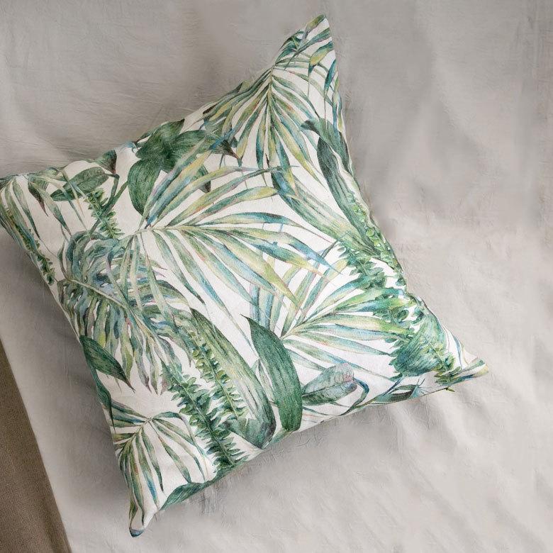 メール便対応 クッション カバー リーフ 柄 洗濯可 洗える ボタニカル おしゃれ  春 夏 秋 冬 トロピカル 西海岸 コースタル ハワイアン リゾート 66200 | ブランド登録なし | 15