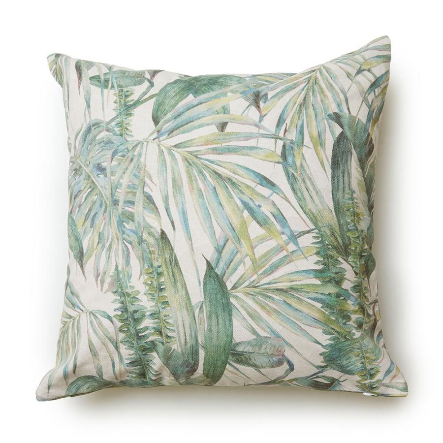 メール便対応 クッション カバー リーフ 柄 洗濯可 洗える ボタニカル おしゃれ  春 夏 秋 冬 トロピカル 西海岸 コースタル ハワイアン リゾート 66200 | ブランド登録なし | 20