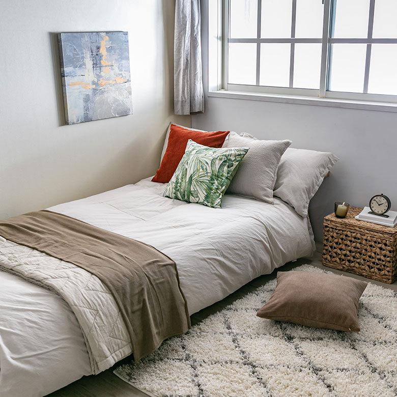 メール便対応 クッション カバー リーフ 柄 洗濯可 洗える ボタニカル おしゃれ  春 夏 秋 冬 トロピカル 西海岸 コースタル ハワイアン リゾート 66200 | ブランド登録なし | 05