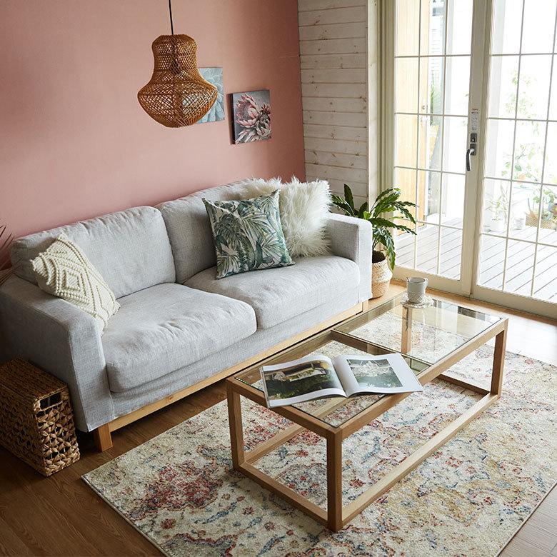 メール便対応 クッション カバー リーフ 柄 洗濯可 洗える ボタニカル おしゃれ  春 夏 秋 冬 トロピカル 西海岸 コースタル ハワイアン リゾート 66200 | ブランド登録なし | 07