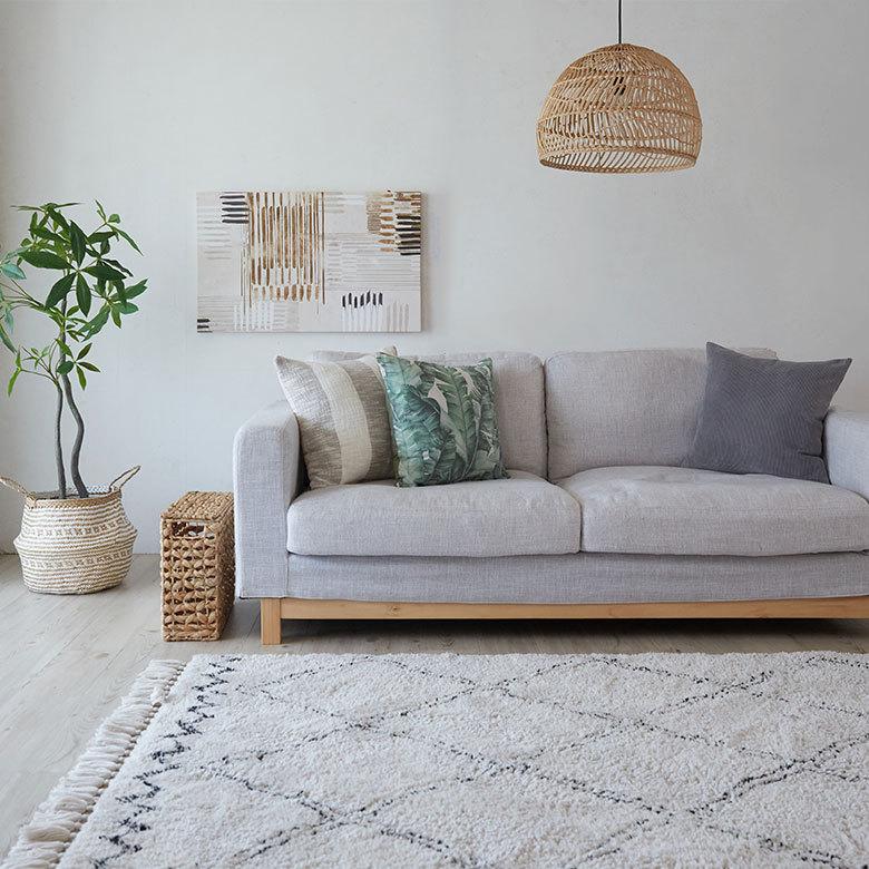 メール便対応 クッション カバー バナナ リーフ 柄 洗濯可 洗える ボタニカル おしゃれ  春 夏 秋 冬 秋 冬 トロピカル 西海岸 ハワイアン リゾート 66201 | ブランド登録なし | 01