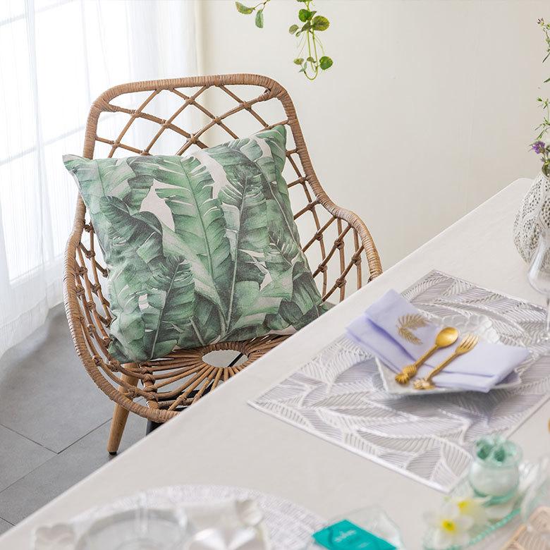 メール便対応 クッション カバー バナナ リーフ 柄 洗濯可 洗える ボタニカル おしゃれ  春 夏 秋 冬 秋 冬 トロピカル 西海岸 ハワイアン リゾート 66201 | ブランド登録なし | 14