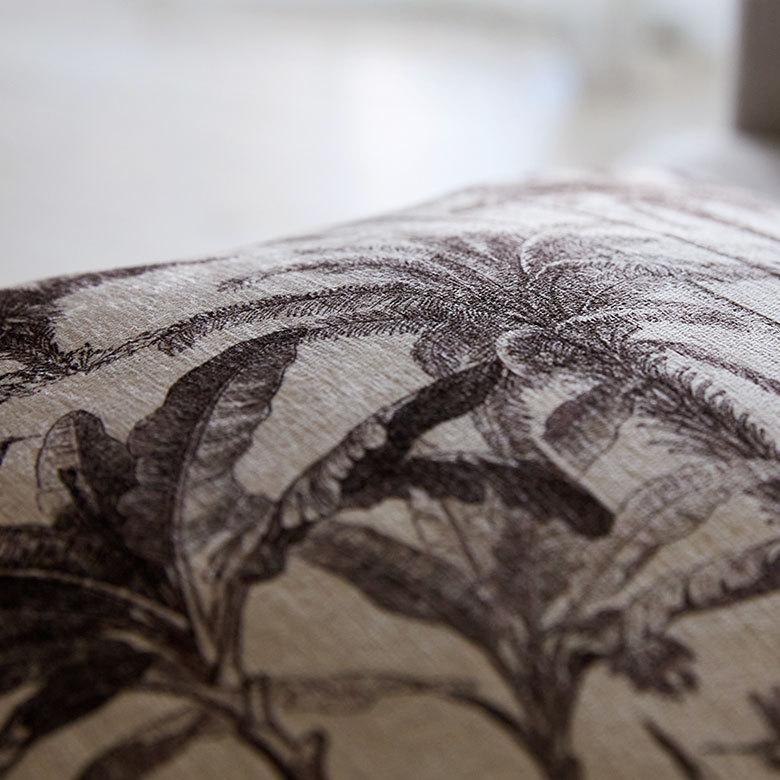 メール便対応 クッションカバー パームツリー柄 45×45cm 正方形 綿混 コットン   腰当て インテリア ファブリック ハワイ 66203 | ブランド登録なし | 02