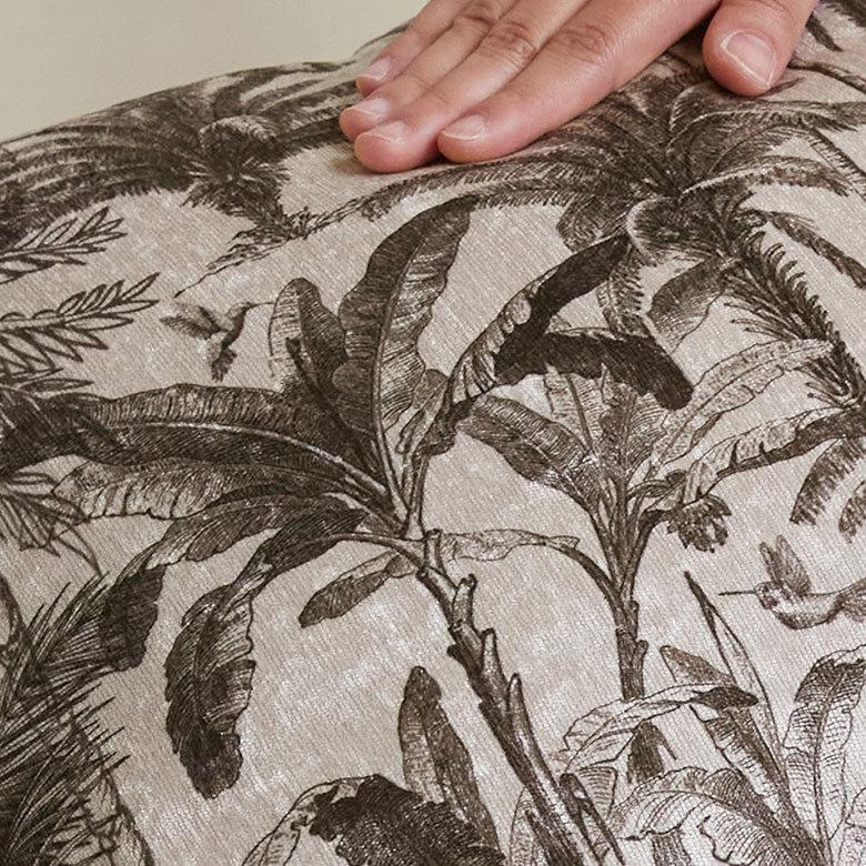 メール便対応 クッションカバー パームツリー柄 45×45cm 正方形 綿混 コットン   腰当て インテリア ファブリック ハワイ 66203 | ブランド登録なし | 06