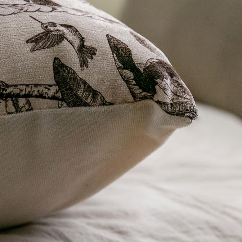 メール便対応 クッションカバー パームツリー柄 45×45cm 正方形 綿混 コットン   腰当て インテリア ファブリック ハワイ 66203 | ブランド登録なし | 08