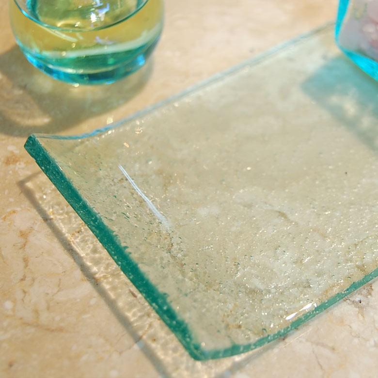 ガラスプレート デコレーショントレイ 長方形 皿 食器 アジアン リゾート 角皿 小皿  キッチン用品 小物入れ 66305 | ブランド登録なし | 01