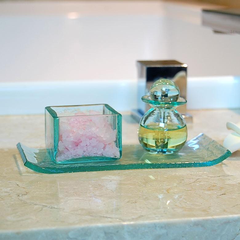 ガラスプレート デコレーショントレイ 長方形 皿 食器 アジアン リゾート 角皿 小皿  キッチン用品 小物入れ 66305 | ブランド登録なし | 02