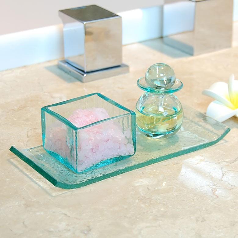 ガラスプレート デコレーショントレイ 長方形 皿 食器 アジアン リゾート 角皿 小皿  キッチン用品 小物入れ 66305 | ブランド登録なし | 04