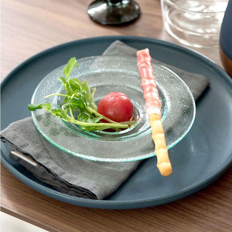 ガラスのプレート バブルタイプ Sサイズ 食器 ガラス 皿 おしゃれ プレート 丸皿 デザート 前菜 トレー デコレーション アジア雑貨 アジアン雑貨 Elements 通販 Paypayモール