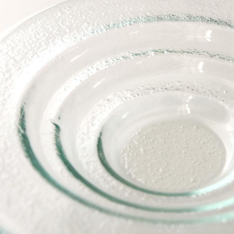 ガラスのプレート バブルタイプ Sサイズ 食器 ガラス 皿 おしゃれ プレート 丸皿 デザート 前菜 トレー デコレーション アジア雑貨 アジアン雑貨 66314 | ブランド登録なし | 05