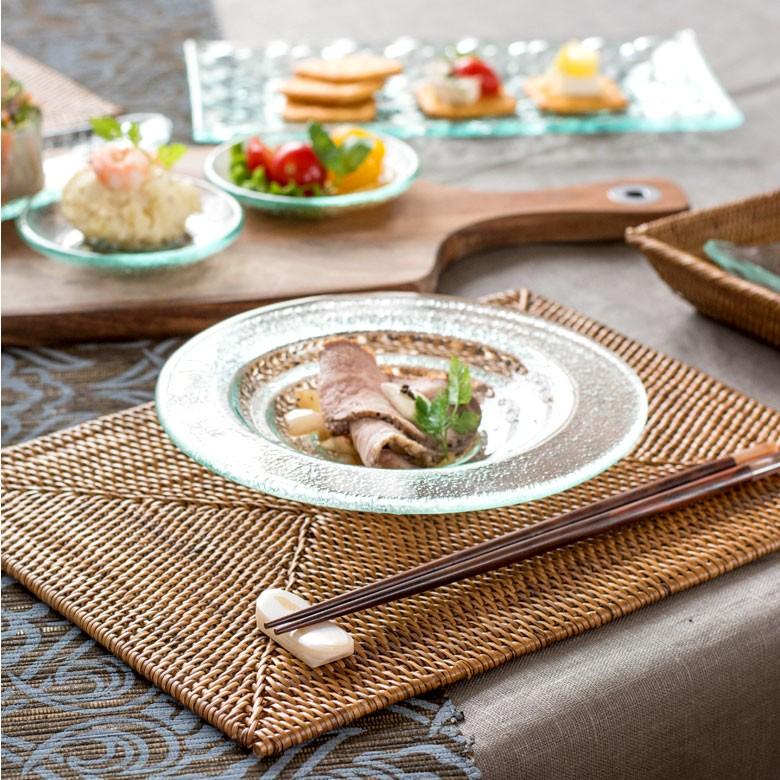 ガラスのプレート バブルタイプ Sサイズ 食器 ガラス 皿 おしゃれ プレート 丸皿 デザート 前菜 トレー デコレーション アジア雑貨 アジアン雑貨 66314 | ブランド登録なし | 07