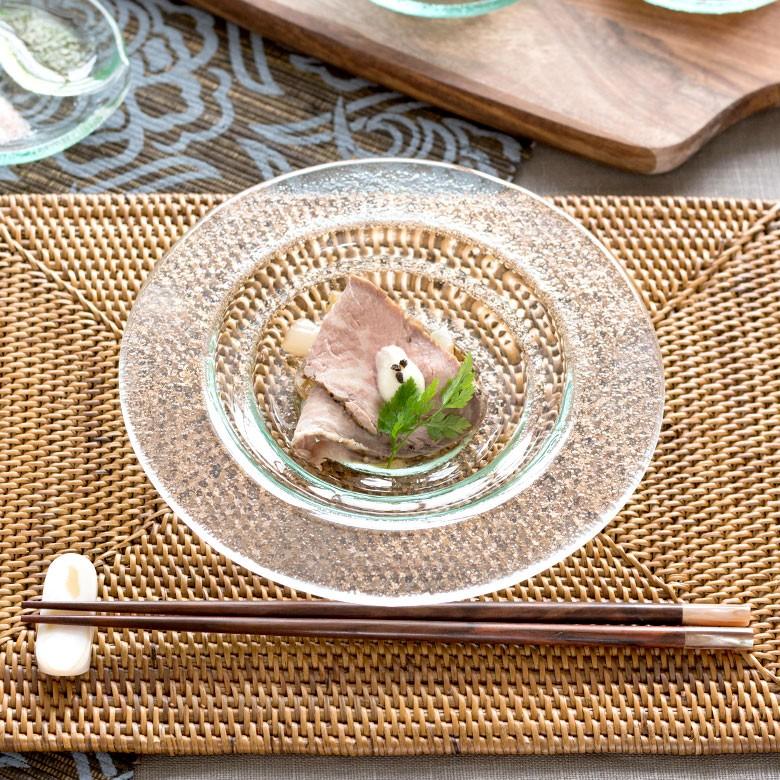 ガラスのプレート バブルタイプ Sサイズ 食器 ガラス 皿 おしゃれ プレート 丸皿 デザート 前菜 トレー デコレーション アジア雑貨 アジアン雑貨 66314 | ブランド登録なし | 09