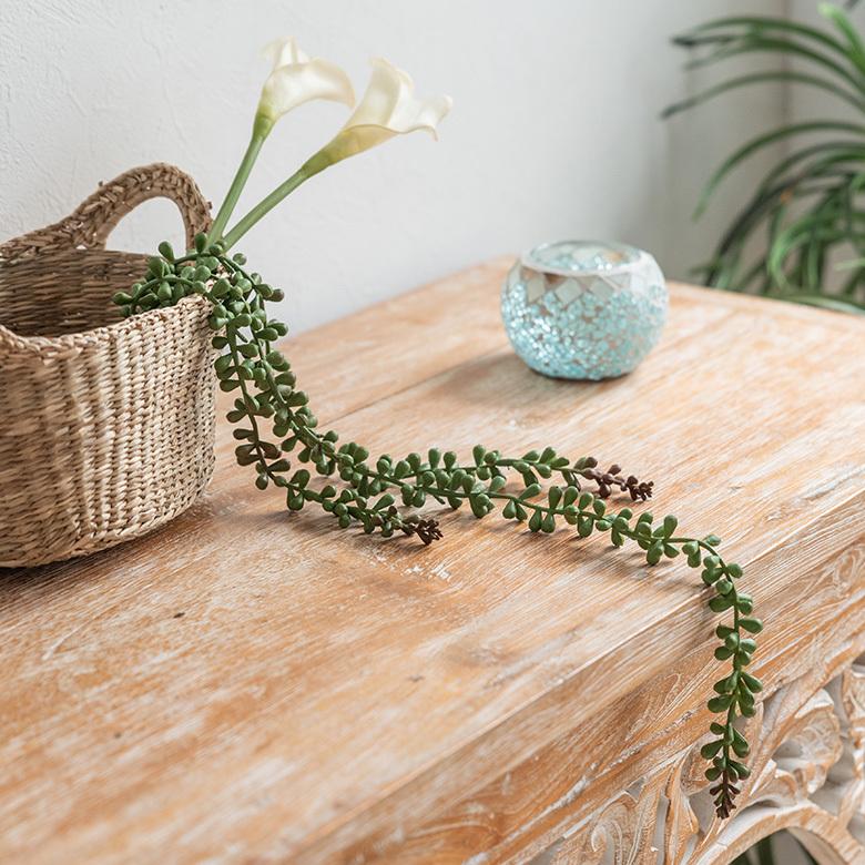 フェイクグリーン グリーンネックレス 観葉植物 おしゃれ 吊るす 垂らす 壁掛け インテリア エアープランツ 多肉植物 リアル 造花 ナチュラル 観賞用 Elements 通販 Yahoo ショッピング