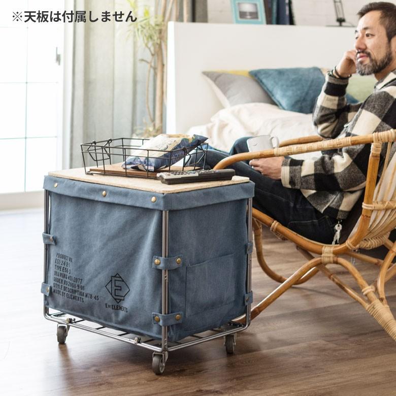 ランドリーバスケット ユーティリティバスケット ネイビー キャスター付き ミリタリー バスケットワゴン 収納 ランドリーワゴン マルチボックス 新生活 66460 | ELEMENTS（インテリア） | 04