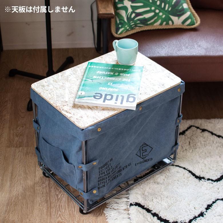 ランドリーバスケット ユーティリティバスケット ネイビー キャスター付き ミリタリー バスケットワゴン 収納 ランドリーワゴン マルチボックス 新生活 66460 | ELEMENTS（インテリア） | 08