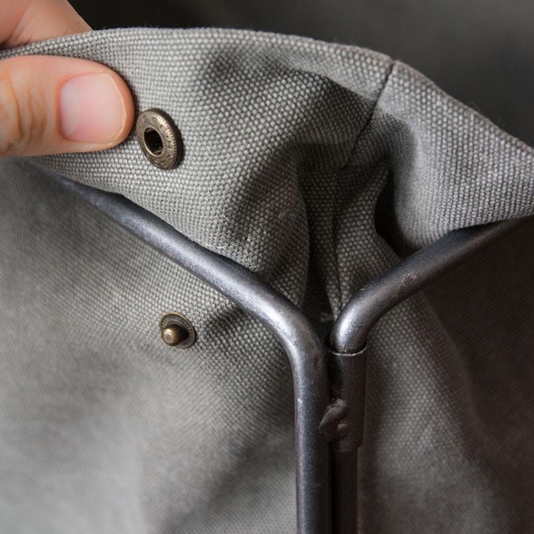 ランドリーバスケット ユーティリティバスケット グレー キャスター付き ミリタリー バスケットワゴン 収納 ランドリーワゴン マルチボックス 新生活 66462 | ELEMENTS（インテリア） | 12