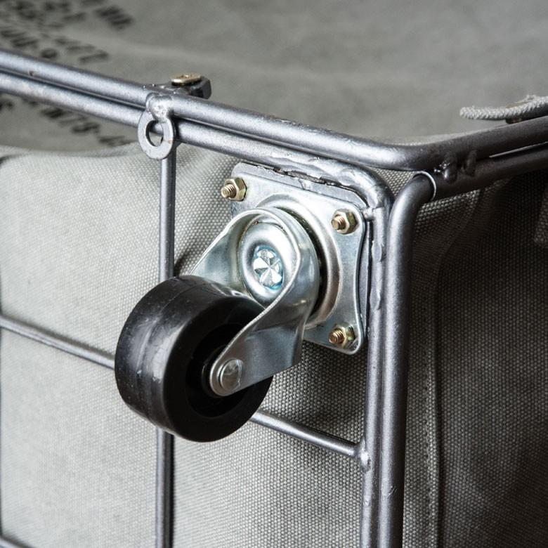 ランドリーバスケット ユーティリティバスケット グレー キャスター付き ミリタリー バスケットワゴン 収納 ランドリーワゴン マルチボックス 新生活 66462 | ELEMENTS（インテリア） | 17