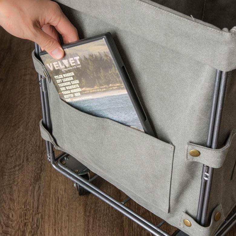 ランドリーバスケット ユーティリティバスケット グレー キャスター付き ミリタリー バスケットワゴン 収納 ランドリーワゴン マルチボックス 新生活 66462 | ELEMENTS（インテリア） | 18